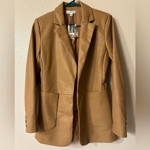 NWT Express faux leather boyfriend blazer